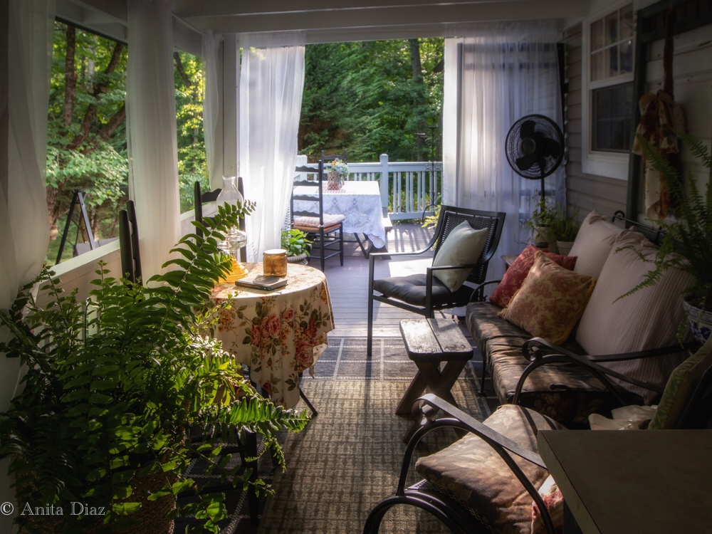 Summer on the back porch and a storage/playhouse makeover!!