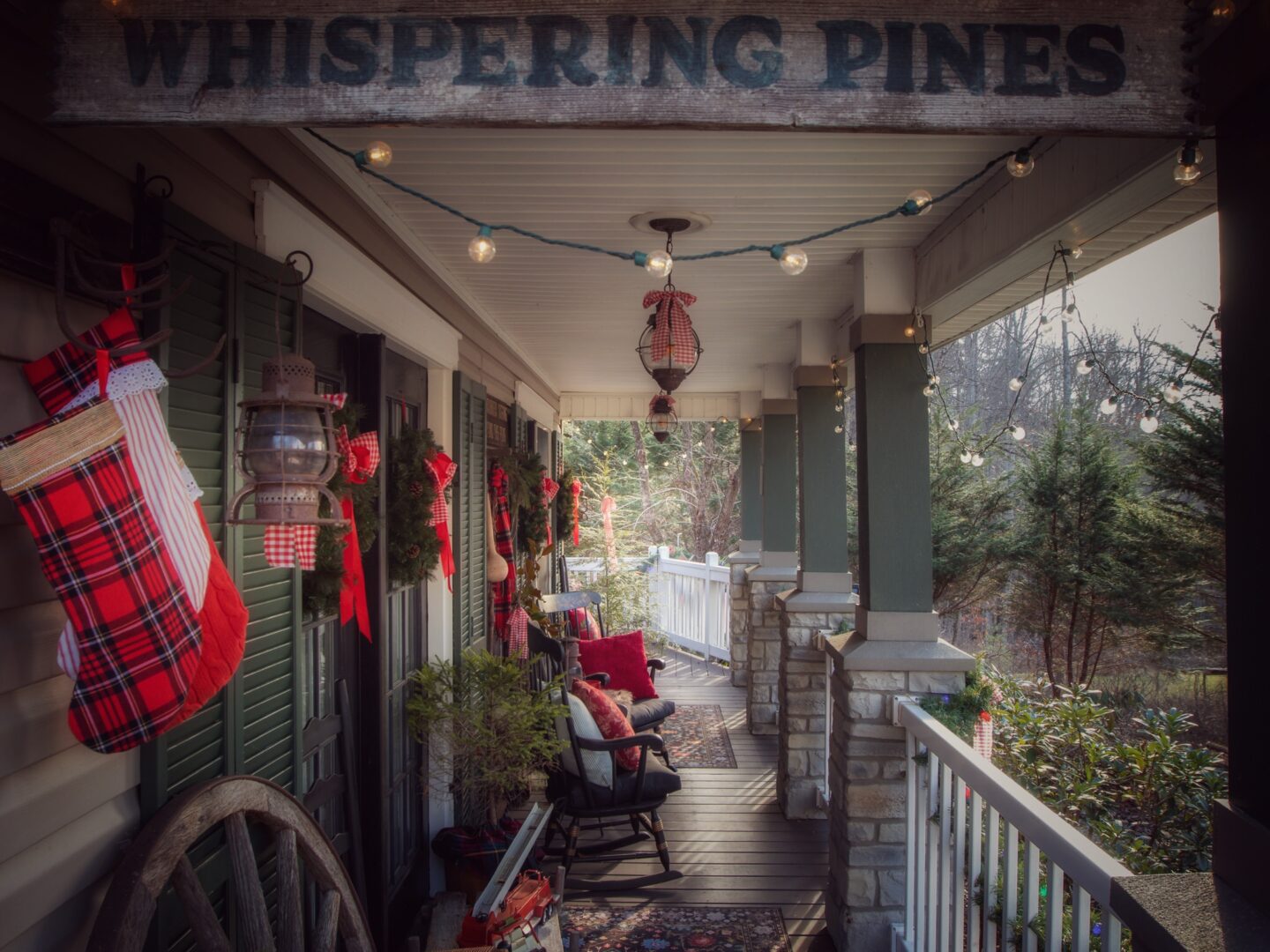 Mountain Farmhouse Christmas Porch