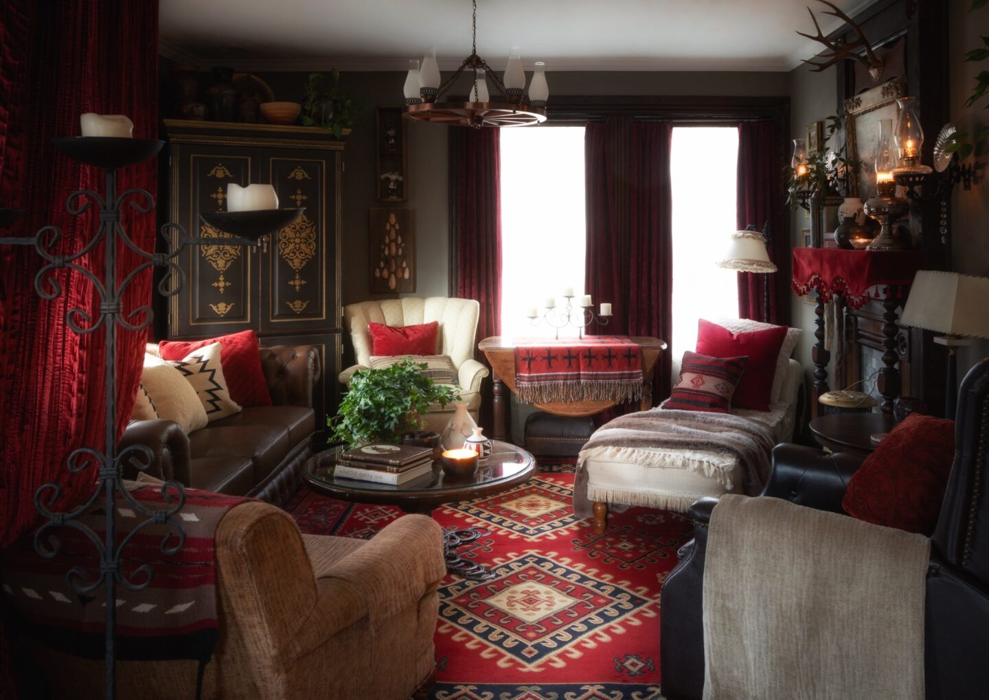 Cabin-Inspired Winter Living Room